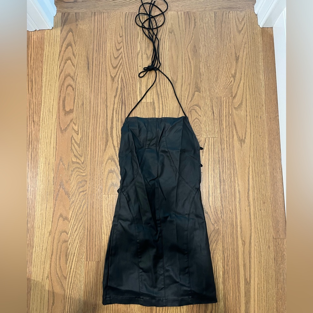 Edikted Black Leather Dress